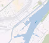 Map showing a section of a river labeled Old Arm, with adjacent roads and fields. The river runs horizontally across the image, and various rectangular land plots are visible in the surrounding area.